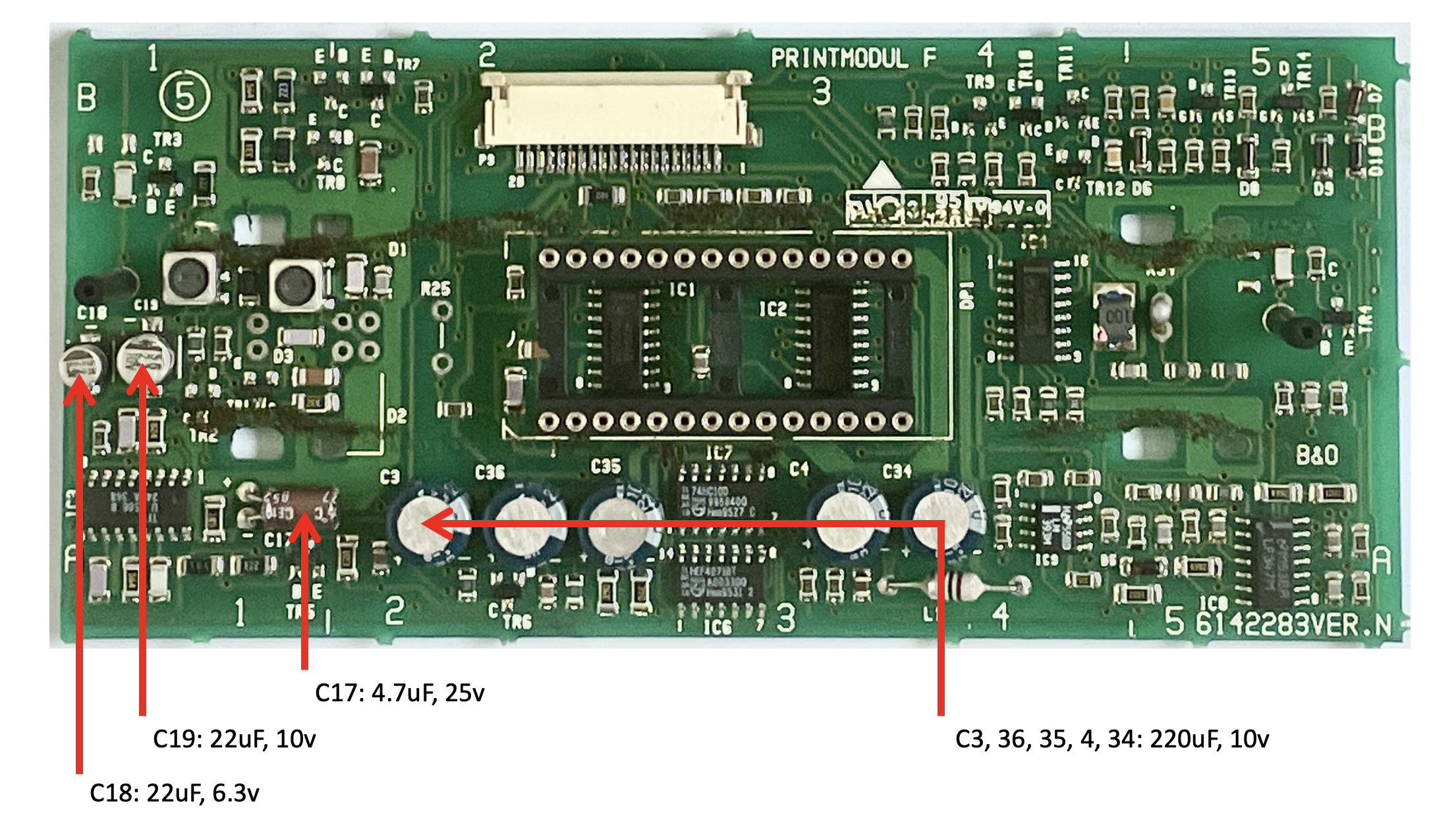 (2024-02-12) BeoLab 3500 - PCB Capacitors & Values